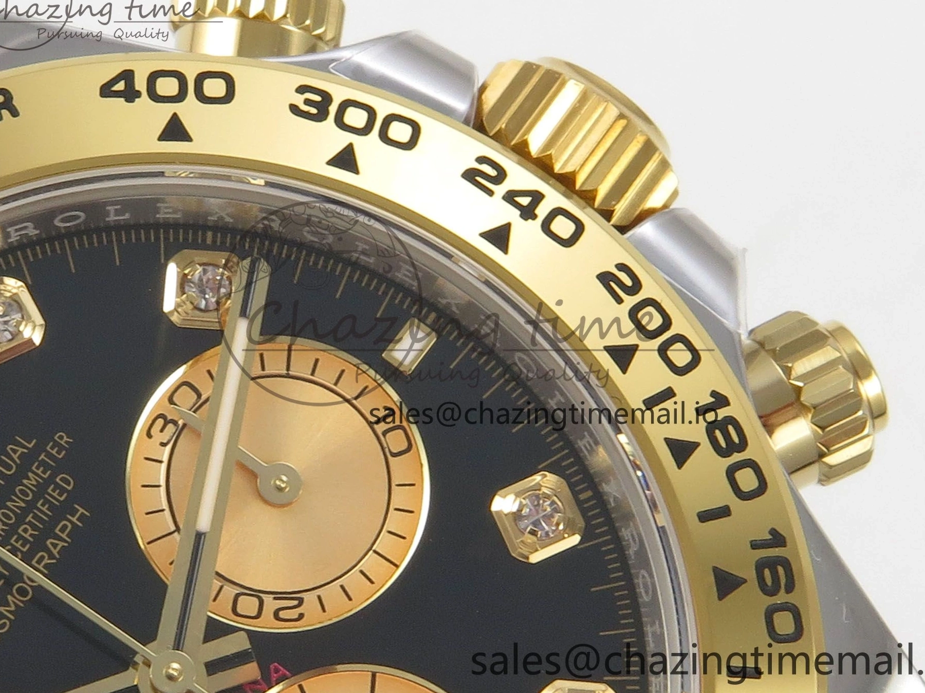 on Dial YG SS YG Edition Diamonds Bracelet THBF 126503 Black 1:1 Best SH4131 Daytona 0509